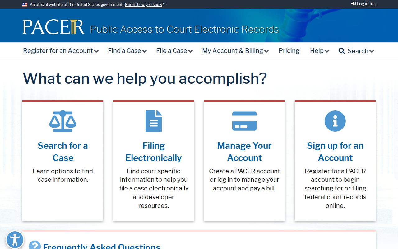 Warren County criminal court cases federal PACER search