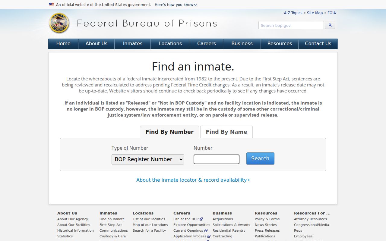 Warren County criminal court cases federal inmate locator